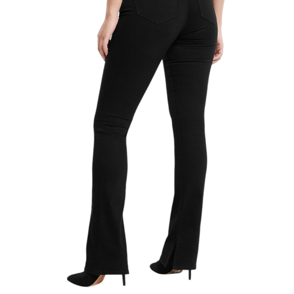 Express Skyscraper Mid Rise Jeans Womens 2R Double Black Denim Pants - Picture 5 of 9